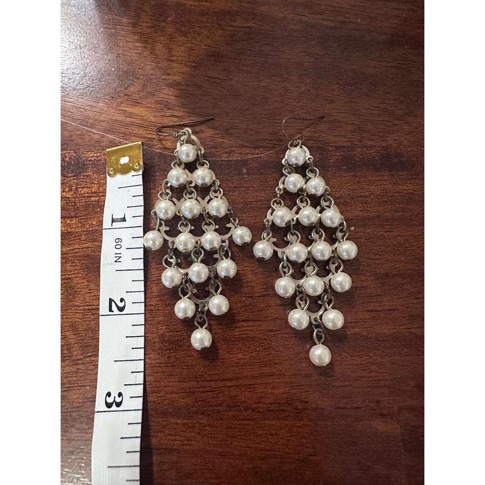 Pearl Chandelierâ Earrings Dangle Drop Statement Bridal Party Elegant Jewelry